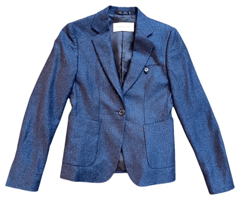Veste Mauro Grifoni bleue à paillettes