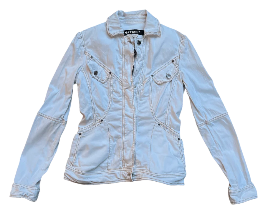 Veste blanche Gianfranco Ferré à surpiqûres